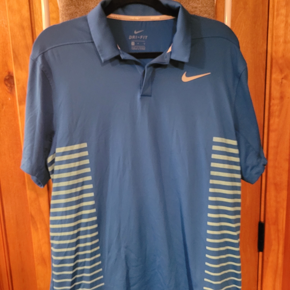 Nike Men's Blue Dri-FIT Polo Shirt
